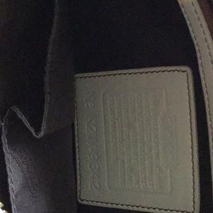 Coach spring all leather handbag. Off white and tan leather. Amazing condition!